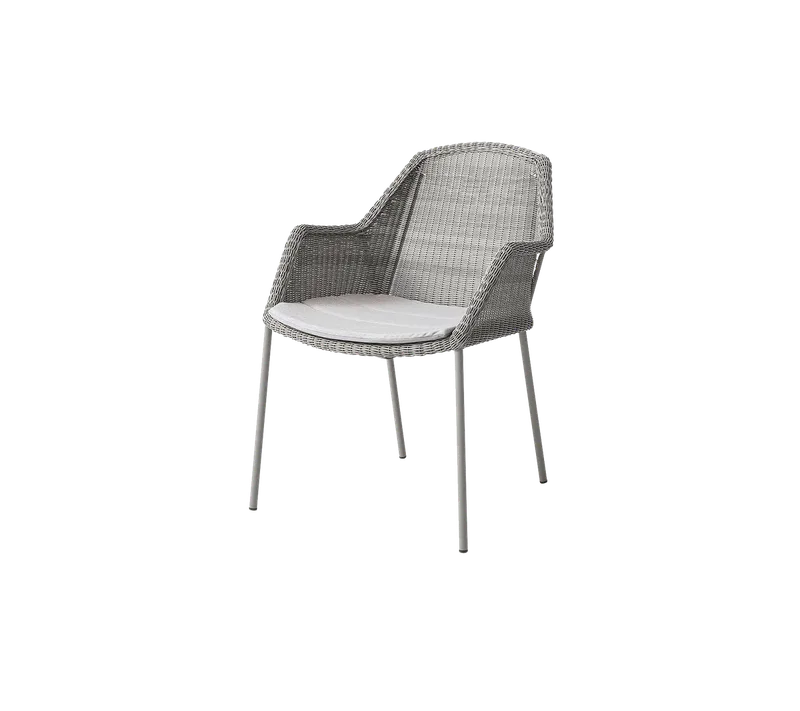 Breeze chair, stackable by Cane-line in Taupe, small round Weave, Light grey, Natté – product photo