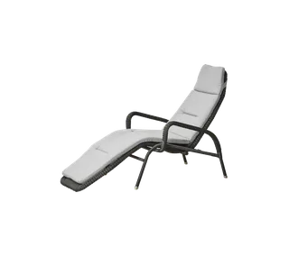 Sunrise sunchair by Cane-line in Graphite, small round Weave, None – product photo 1 of 2