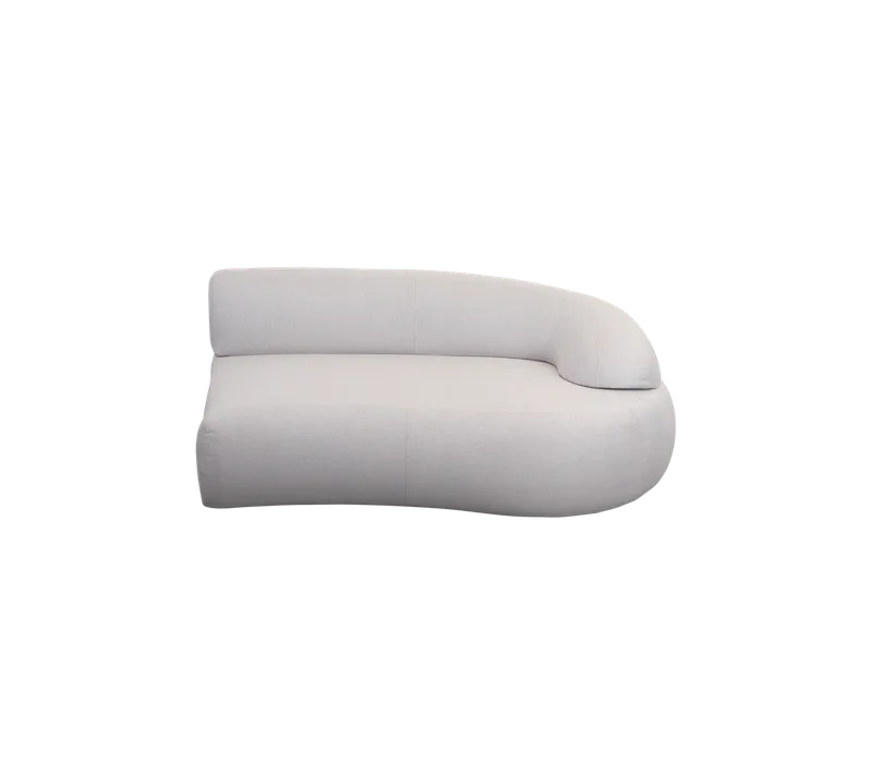 Mellow sofa module left w/long backrest by Cane-line in Sand, AirTouch w/QuickDry & Airflow – product photo