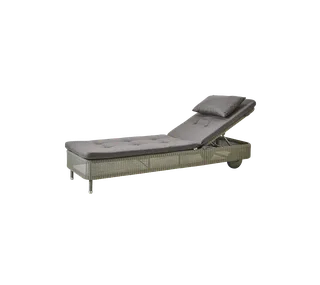 Presley sunbed van Cane-line in Taupe, small round Weave, Taupe, Natté w/QuickDry & Airflow – productfoto 2 van 2