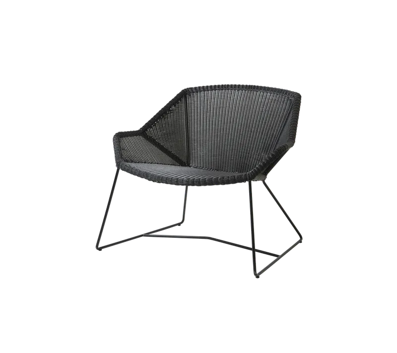 Breeze lounge chair de Cane-line en Black, small round Weave, Aucun – photo du produit
