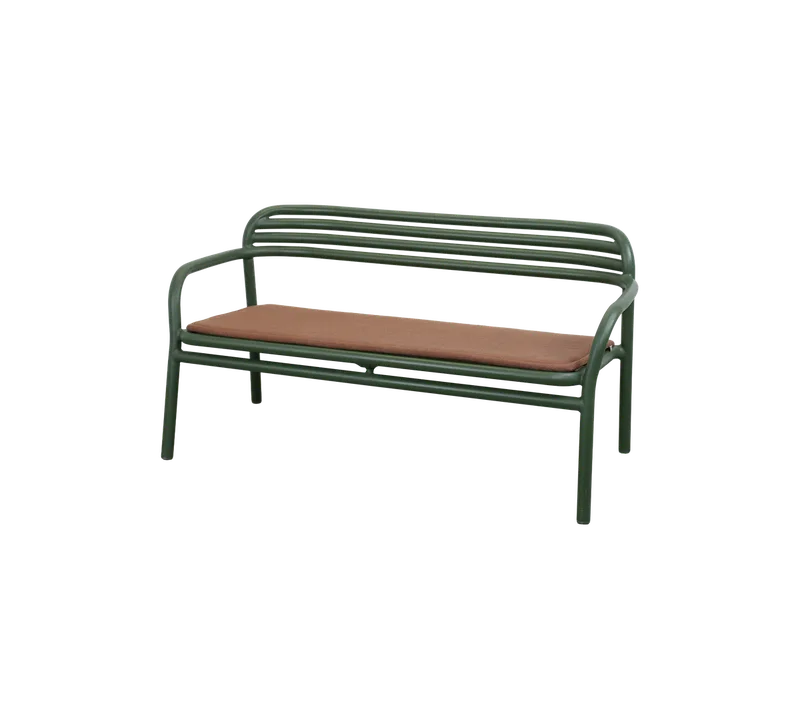 Bliss sofa von Cane-line in Dark green, aluminium, Desert red, Delight w/QuickDry & Airflow – Produktfoto