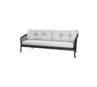 Ocean large 3-seater sofa, Cushion set by Cane-line in White grey, Link w/QuickDry & Airflow – product photo 1 of 2