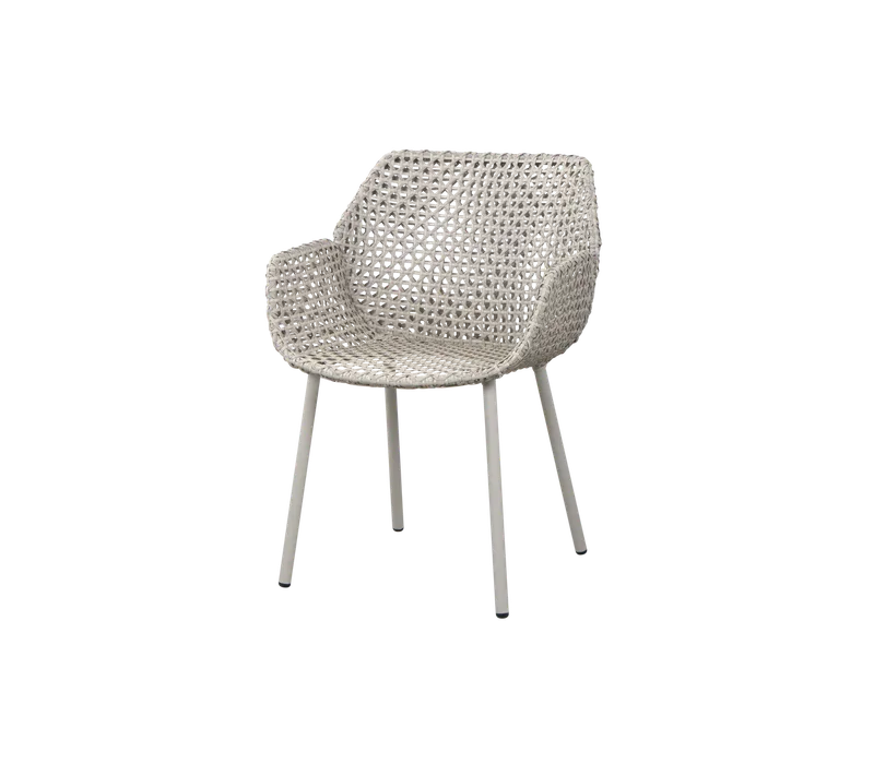 Vibe chair von Cane-line in Sand/dark sand, small cross peel Weave, Ohne – Produktfoto