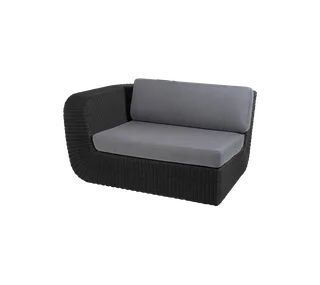 Savannah 2-seater sofa, right module, Cushion set van Cane-line in White, Natté w/QuickDry & Airflow – productfoto 1 van 2