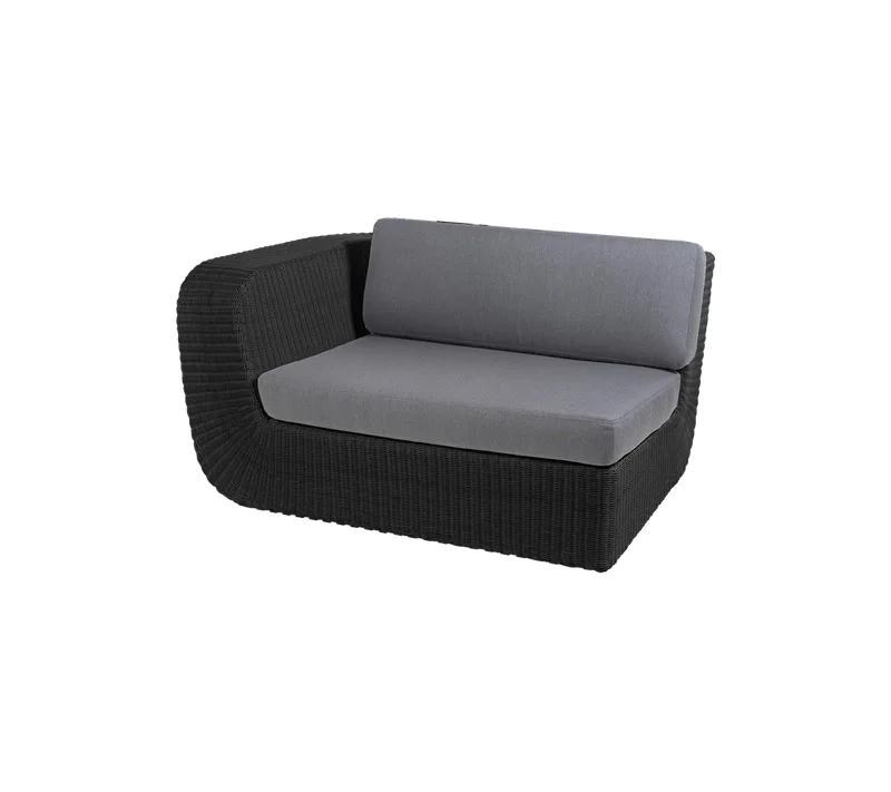 Savannah 2-seater sofa, right module, Cushion set van Cane-line in White, Natté w/QuickDry & Airflow – productfoto 1 van 2