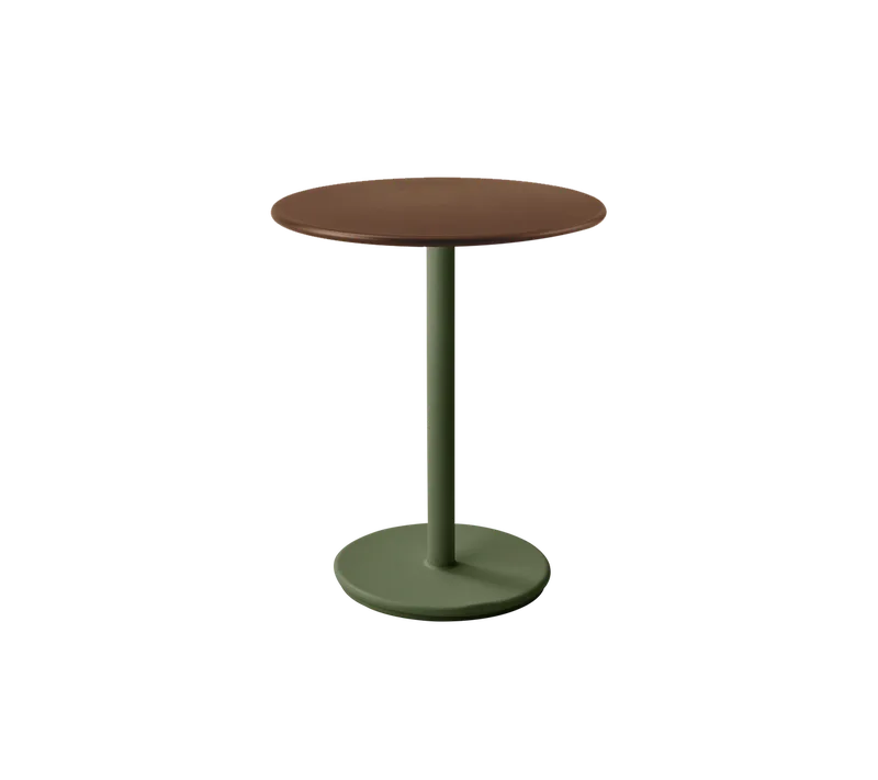 Go café table dia. 60 cm by Cane-line in Dark green, aluminium, Desert red, aluminium – product photo 2 of 2