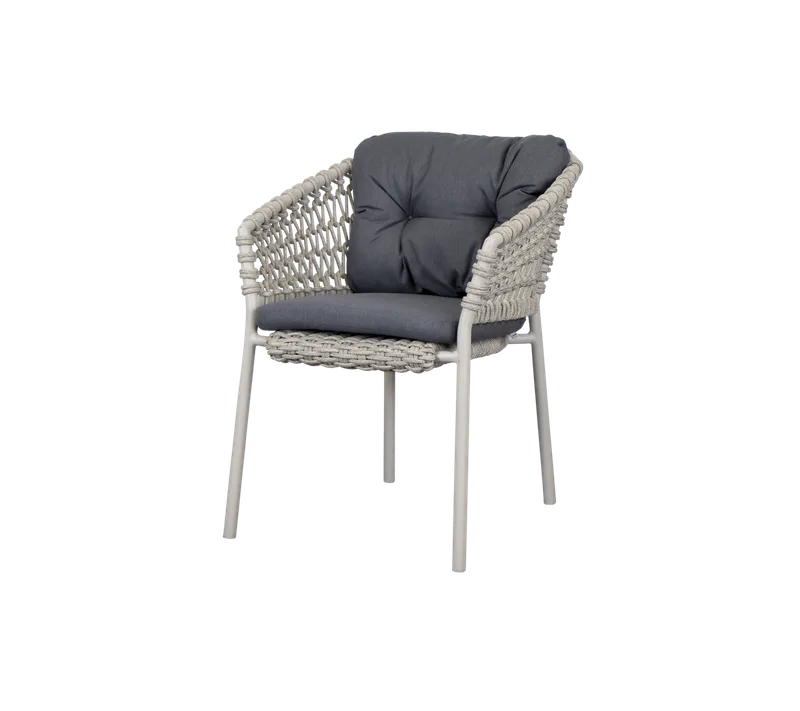 Ocean chair de Cane-line en Sand, round open Soft Rope, Grey, Natté – photo du produit