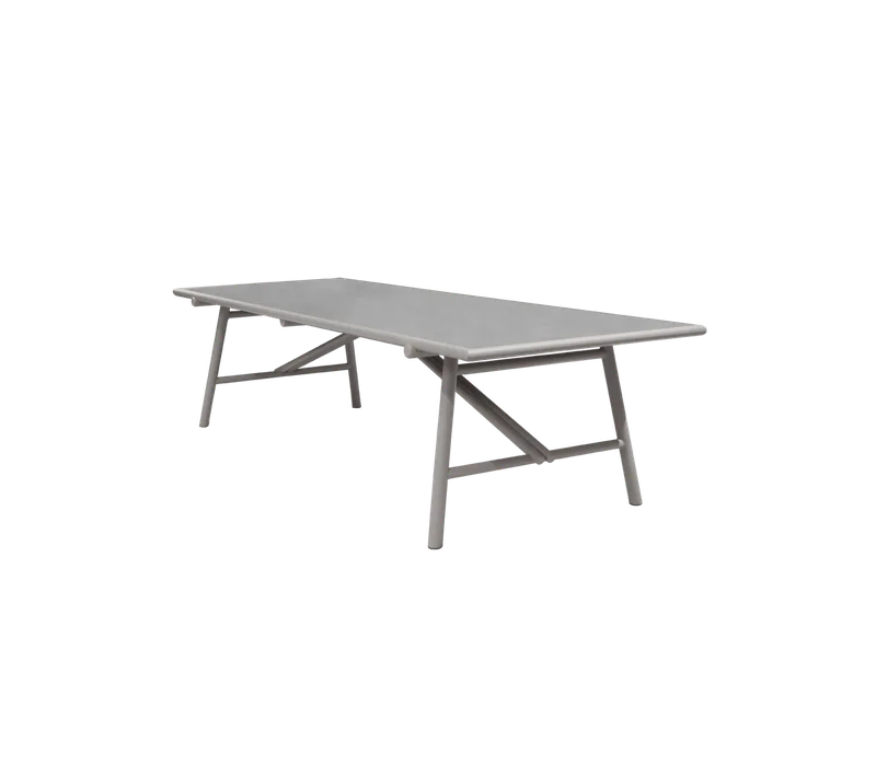 Sticks dining table, 280x100 cm by Cane-line in Taupe, aluminium, Concrete grey, ceramic – product photo