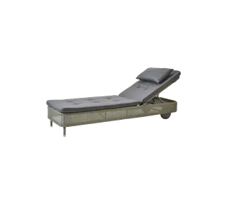 Presley sunbed, Cushion van Cane-line in Sand, Natté w/QuickDry & Airflow – productfoto 1 van 2