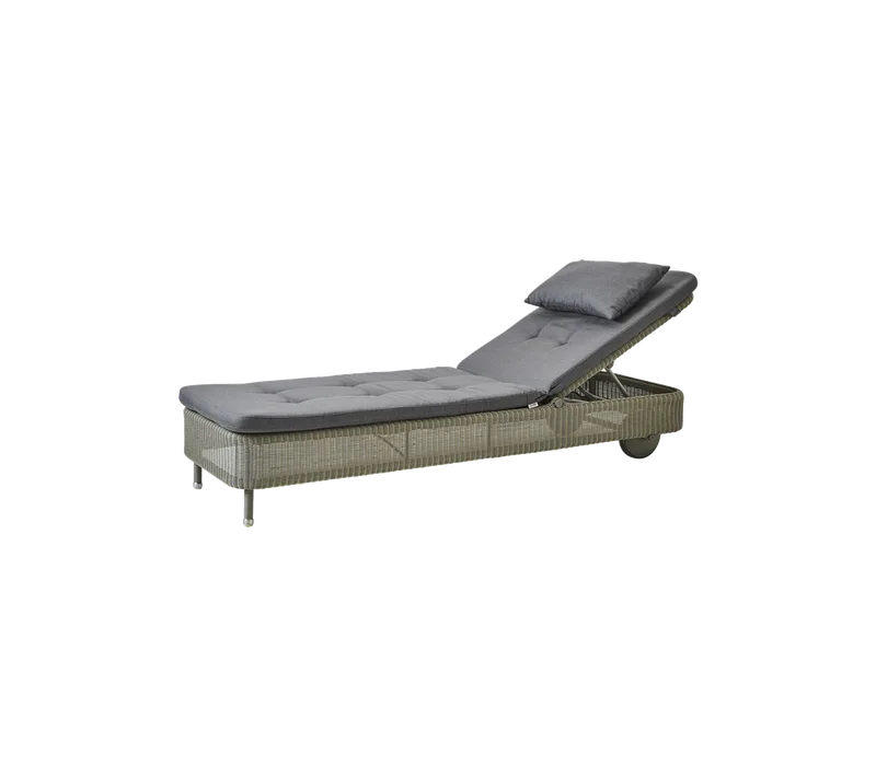 Presley sunbed, Cushion van Cane-line in Sand, Natté w/QuickDry & Airflow – productfoto 1 van 2