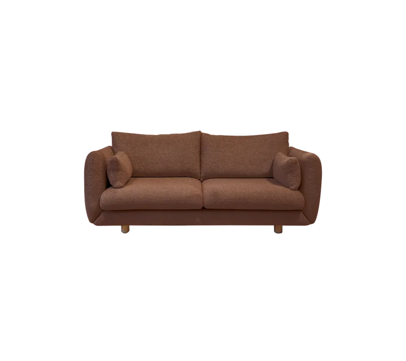Bloom 2-seater sofa w/teak legs by Cane-line in Desert red, Emmi – product photo