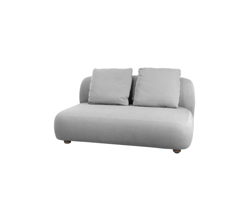Capture 2-seater sofa module by Cane-line in Light grey, AirTouch w/QuickDry & Airflow – product photo