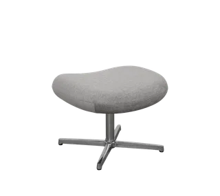 Pace footstool van Cane-line in Light grey, Essence, Polished, aluminium – productfoto 2 van 2