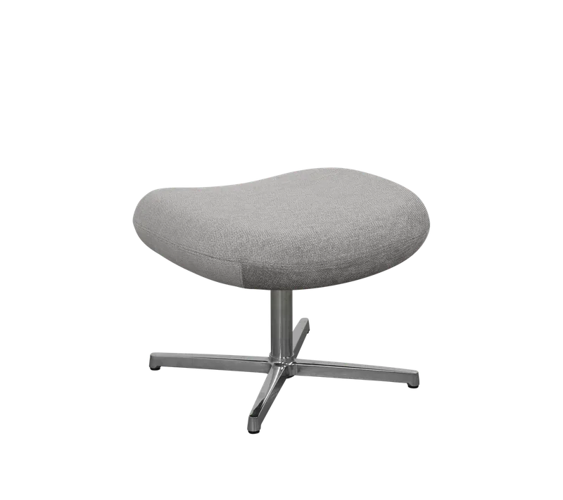Pace footstool van Cane-line in Light grey, Essence, Polished, aluminium – productfoto 2 van 2
