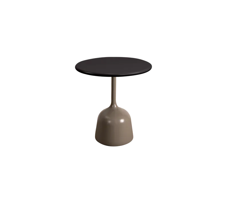 Glaze coffee table, small van Cane-line in Taupe, semi glossy aluminium, Lava grey, semi glossy aluminium – productfoto
