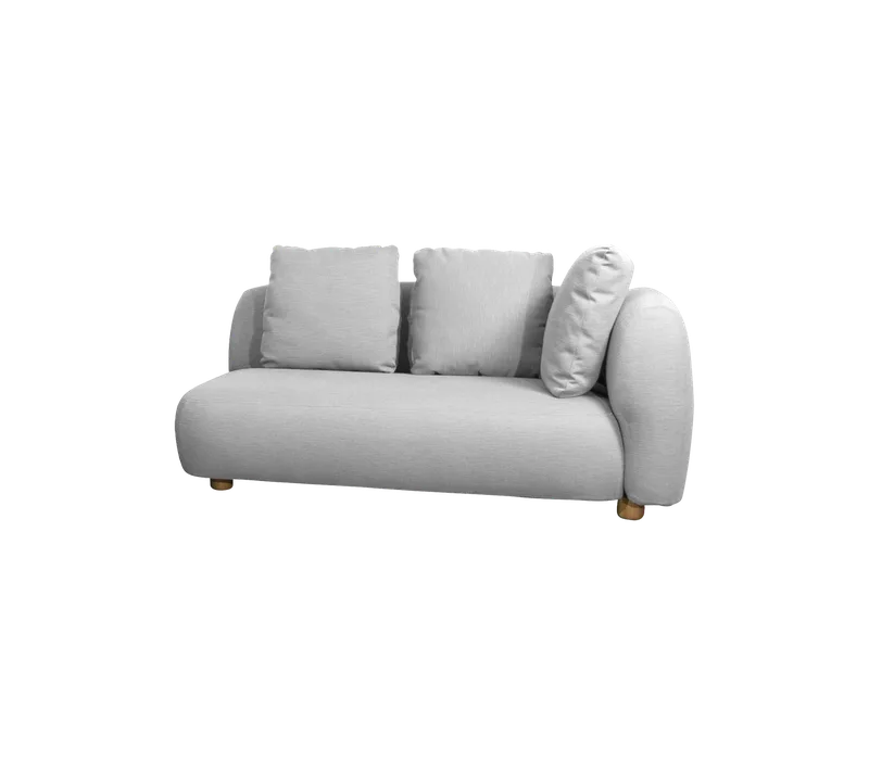 Capture 2-seater sofa, left module van Cane-line in Light grey, AirTouch w/QuickDry & Airflow – productfoto