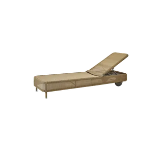 Presley sunbed von Cane-line in Natural, small round Weave, Ohne – Produktfoto 2 von 2