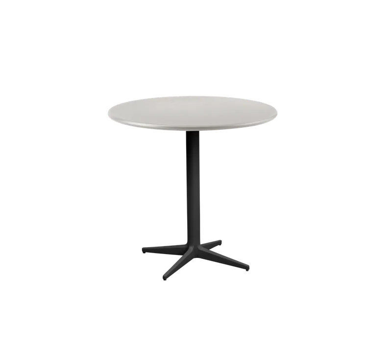 Drop café table dia. 60 cm by Cane-line in Lava grey, aluminium, Sand, Aluminium – product photo