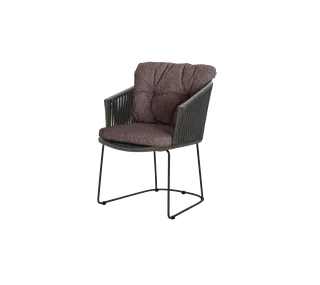 Moments chair von Cane-line in Dark grey, string open Soft Rope, Dark bordeaux, Wove – Produktfoto 2 von 2