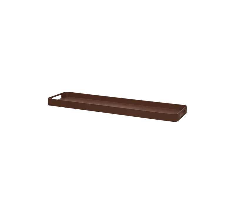Club tray rect. large by Cane-line in Desert red, aluminium – product photo