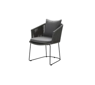 Moments chair von Cane-line in Dark grey, string open Soft Rope, Grey, Natté - – Produktfoto 2 von 2
