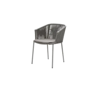 Moments chair, stackable de Cane-line en Grey, string open Soft Rope, Taupe, Natté – photo du produit 2 sur 2