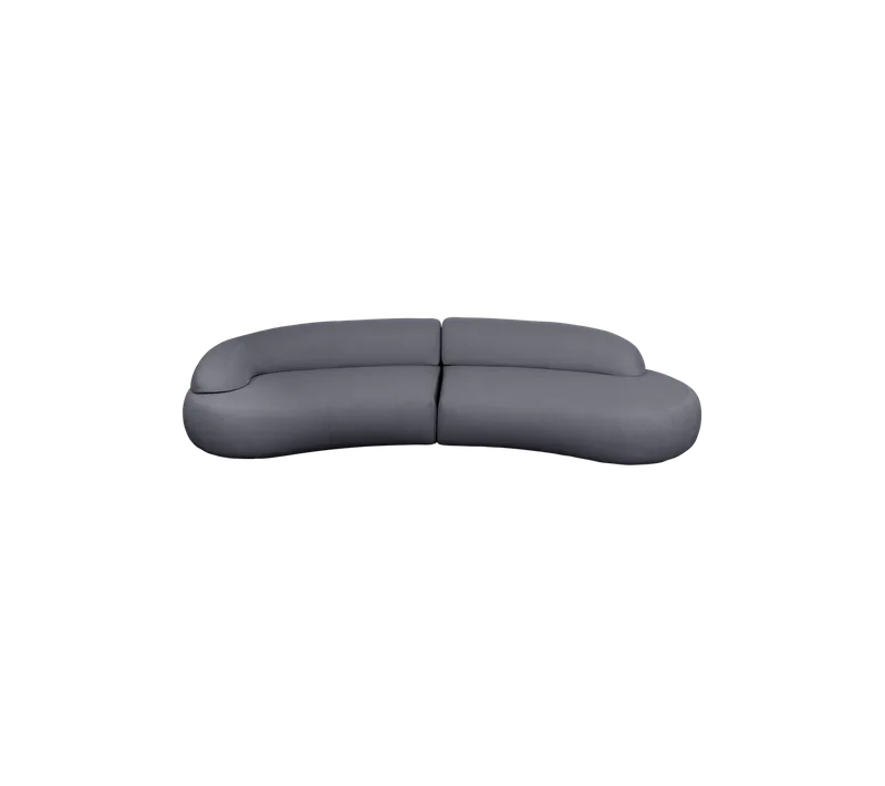 Mellow 4-seater sofa van Cane-line in Grey, AirTouch w/QuickDry & Airflow – productfoto