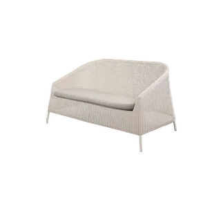 Kingston 2-seater sofa by Cane-line in Sand, small round Weave, Light brown, Rise w/QuickDry & Airflow – product photo 2 of 2