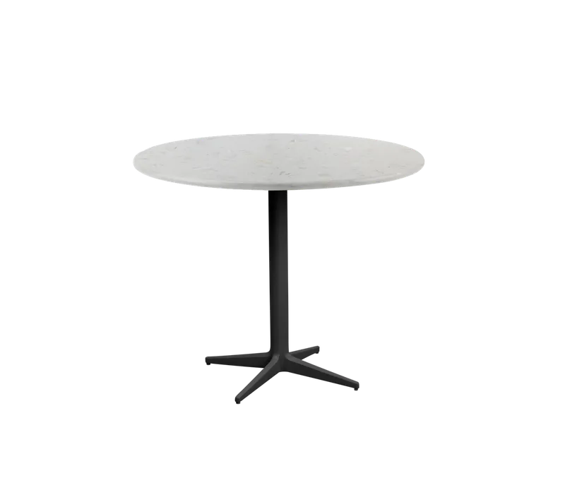 Drop café table dia. 80 cm by Cane-line in Lava grey, aluminium, Sand multi colour, HI-Core – product photo