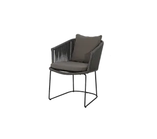 Moments chair by Cane-line in Dark grey, string open Soft Rope, Dark grey, Focus – product photo 2 of 2