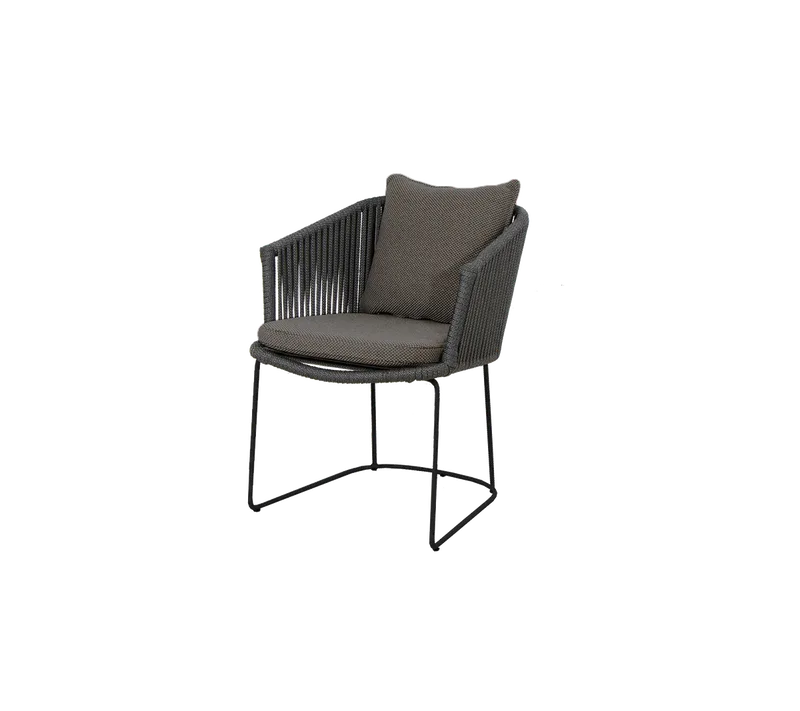 Moments chair by Cane-line in Dark grey, string open Soft Rope, Dark grey, Focus – product photo 2 of 2