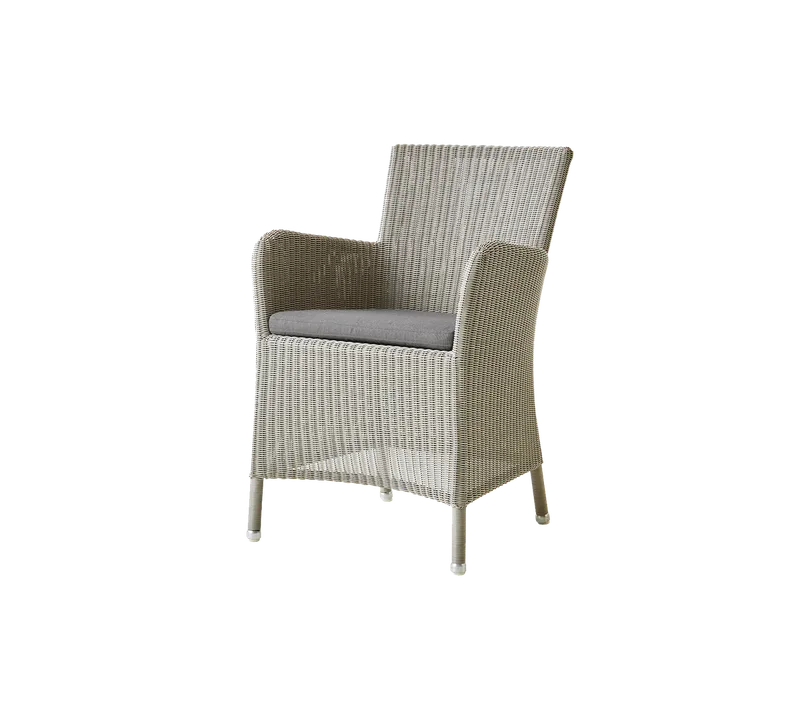Hampsted chair by Cane-line in Taupe, small round Weave, Taupe, Natté – product photo