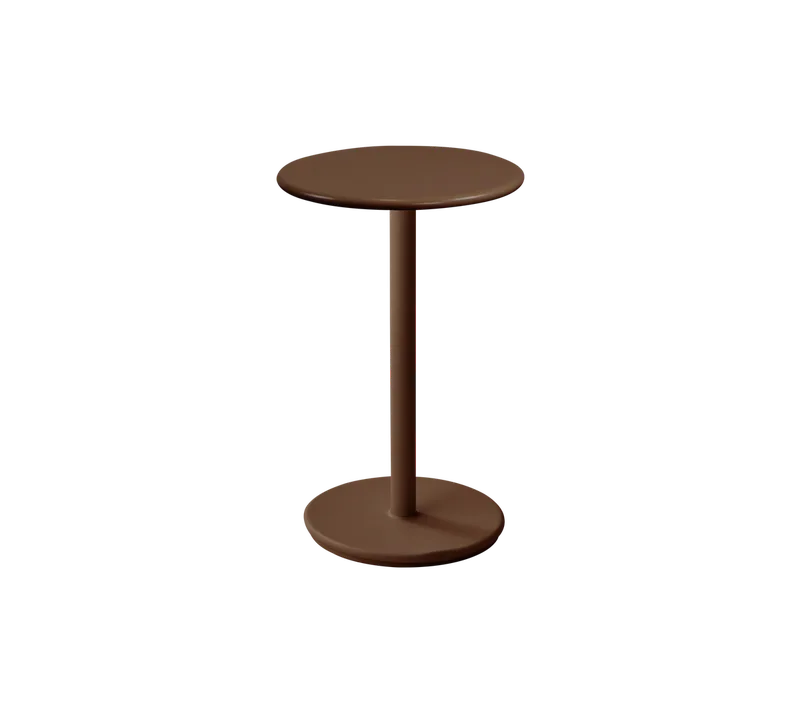 Go café table dia. 45 cm by Cane-line in Desert red, aluminium, Desert red, semi glossy aluminium – product photo
