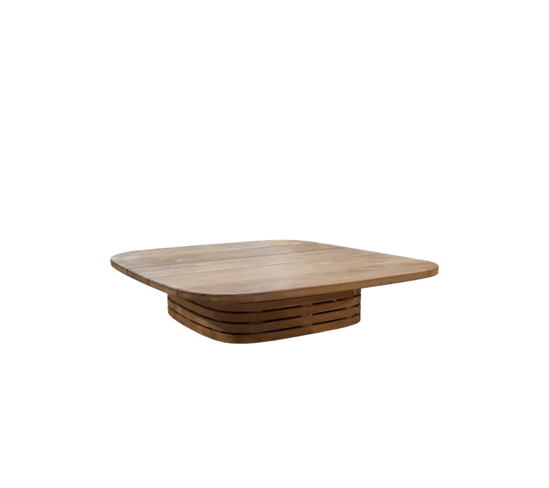 Mellow coffee table, low 144 x 144 cm - teak by Cane-line in Teak, Teak, edge glued – product photo