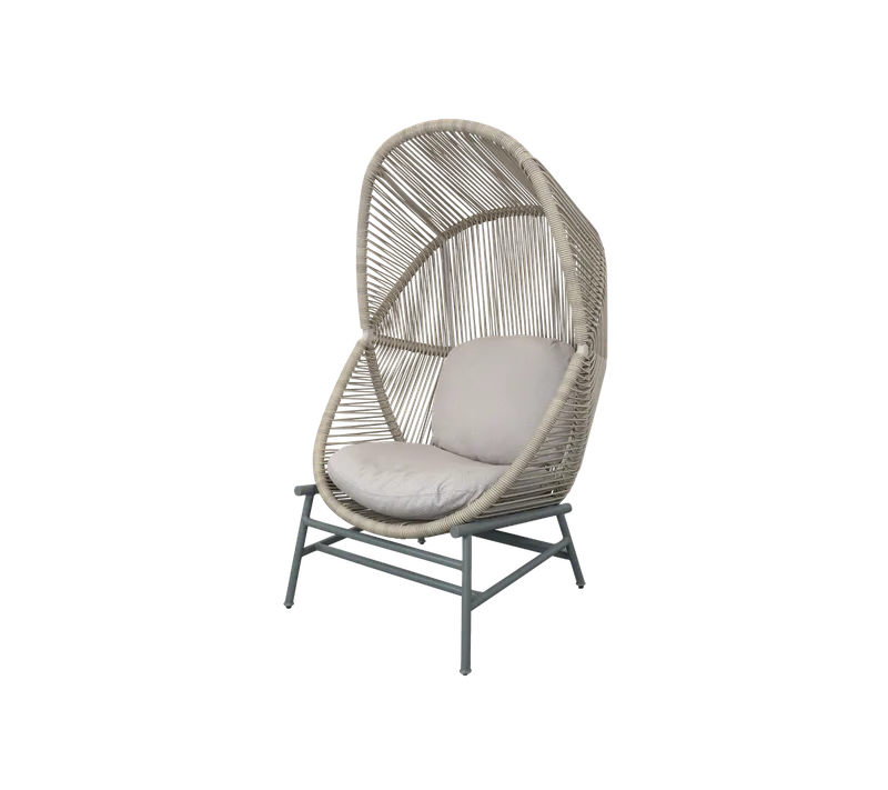 Hive chair by Cane-line in Sand, small round core Weave, Dusty green, aluminium, Sand, AirTouch w/QuickDry & Airflow – product photo