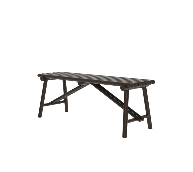 Sticks bench indoor by Cane-line in Dark brown, mahogany – product photo