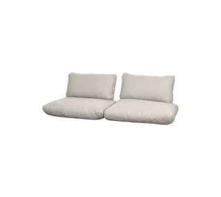 Sticks 2-seater sofa, Cushion set by Cane-line in Sand, Natté w/QuickDry & Airflow – product photo 2 of 2