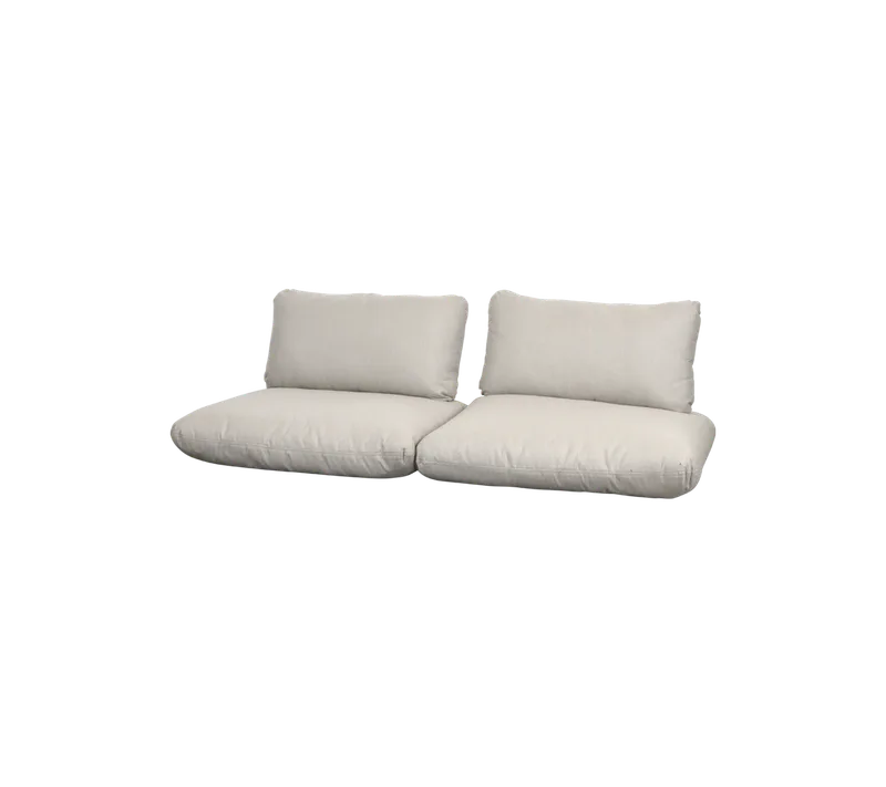 Sticks 2-seater sofa, Cushion set by Cane-line in Sand, Natté w/QuickDry & Airflow – product photo 2 of 2