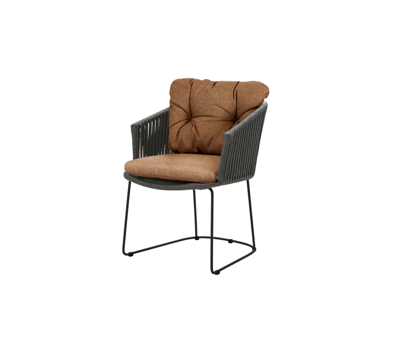 Moments chair von Cane-line in Dark grey, string open Soft Rope, Umber brown, Rise – Produktfoto 2 von 2
