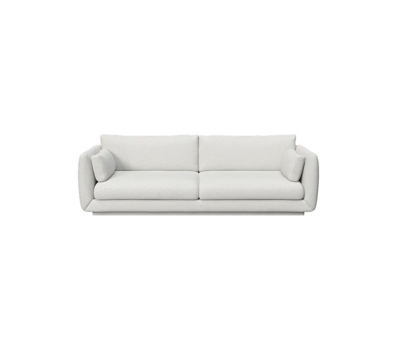Bloom 3-seater sofa w/plinth by Cane-line in Light grey, Ambience – product photo
