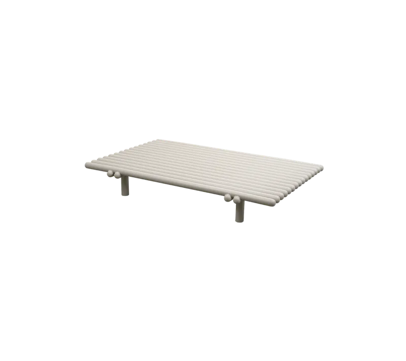Sticks platform coffee table van Cane-line in Sand, Aluminium – productfoto