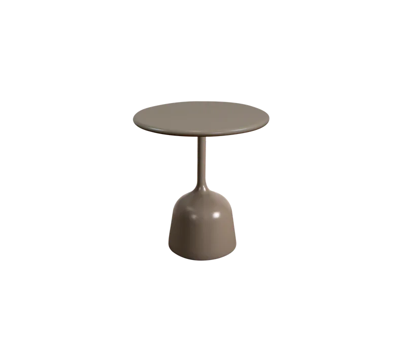Glaze coffee table, small van Cane-line in Taupe, semi glossy aluminium, Taupe, semi glossy aluminium – productfoto