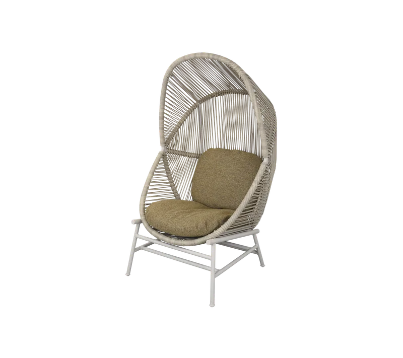 Hive chair by Cane-line in Sand, small round core Weave, Sand, Aluminium, Turmeric yellow, Rise w/QuickDry & Airflow – product photo