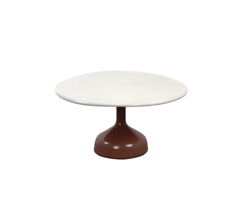 Glaze coffee table, large by Cane-line in Desert red, semi glossy aluminium, Sand, lava stone glazed – product photo