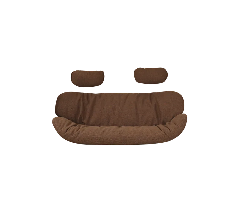 Hive 2-seater sofa, Cushion set by Cane-line in Umber brown, Rise w/QuickDry & Airflow – product photo 3 of 3