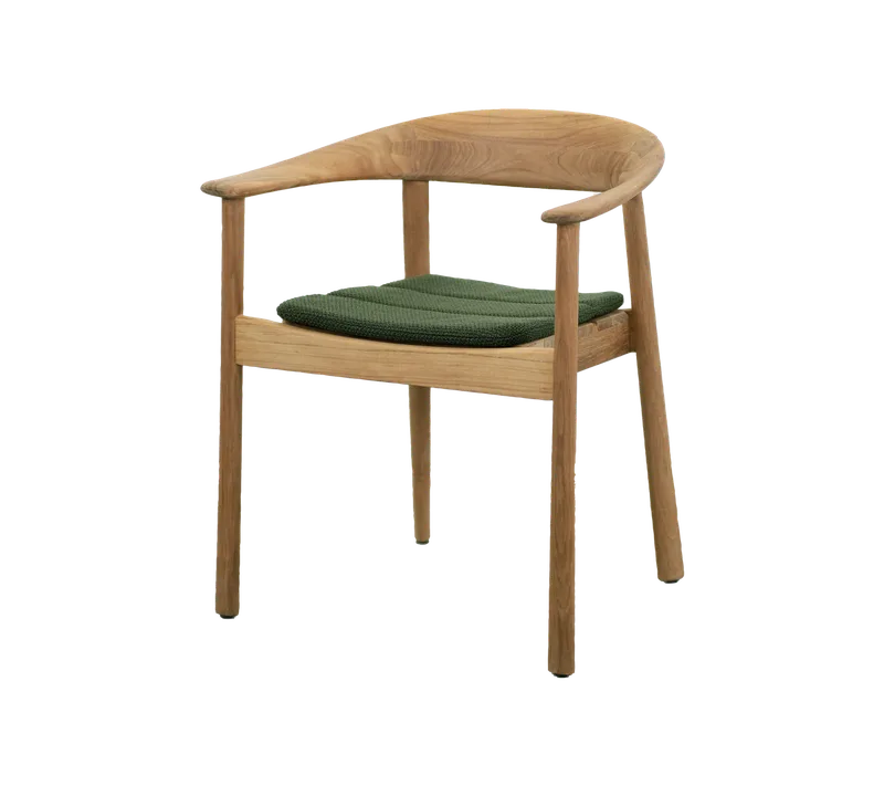 Majestic armchair van Cane-line in Teak, Dark green, Rise – productfoto