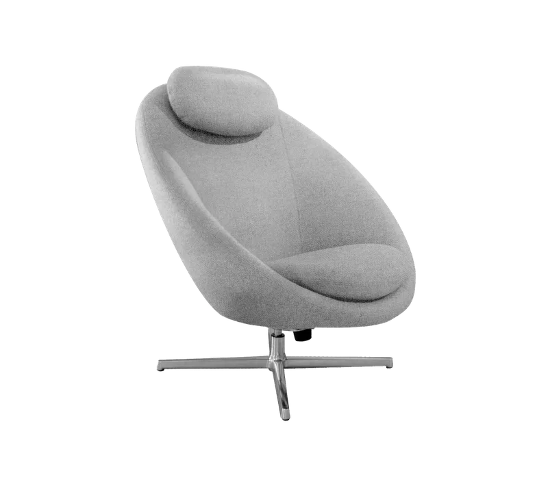 Pace lounge chair von Cane-line in Light grey, Essence, Polished, aluminium – Produktfoto