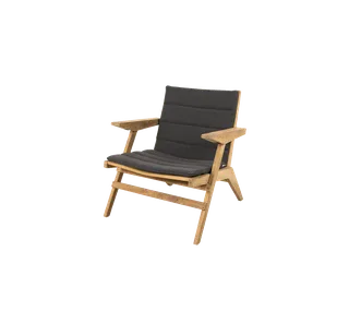 Flip lounge chair, Cushion set van Cane-line in Dark grey, Focus – productfoto 1 van 2