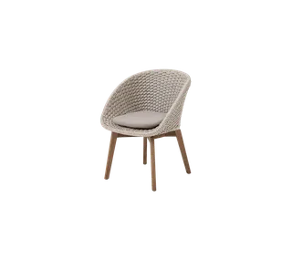 Peacock chair van Cane-line in Sand, medium flat Soft Rope w/teak, Sand, Natté – productfoto 2 van 2